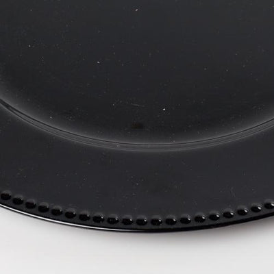 Richland Beaded Charger Plate 13" Black - thumbnail number 3