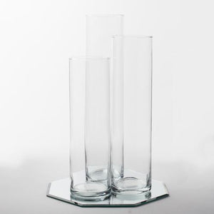 eastland 12 mirror and tall cylinder vase centerpiece set of 3