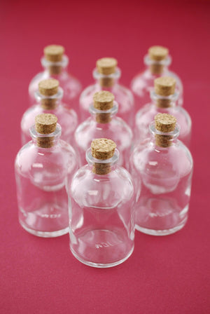 Teeny Tiny Glass Bottles with Cork