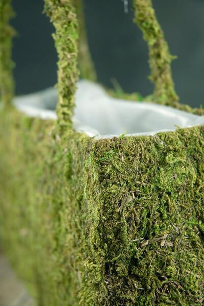 Natural Preserved Moss 12in Purse with Liner - thumbnail number 2