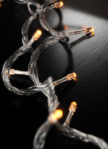 led string lights amber clear cord 100ct 28ft multi flicker modes