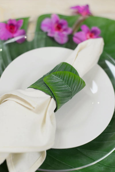 6 banana leaf napkin rings - thumbnail number 2