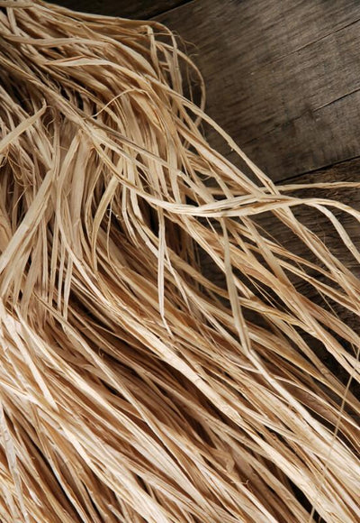 natural raffia bundle trimmed - thumbnail number 2