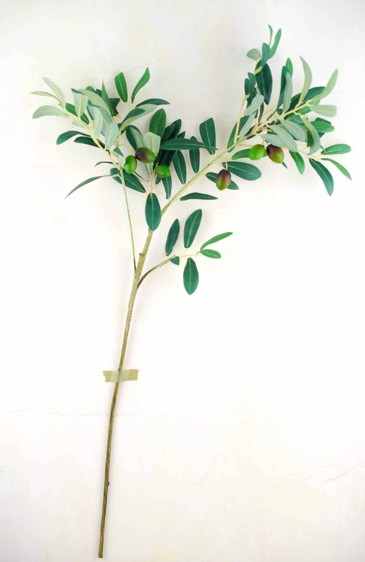 Olive Tree Branch Green 28in Artificial
