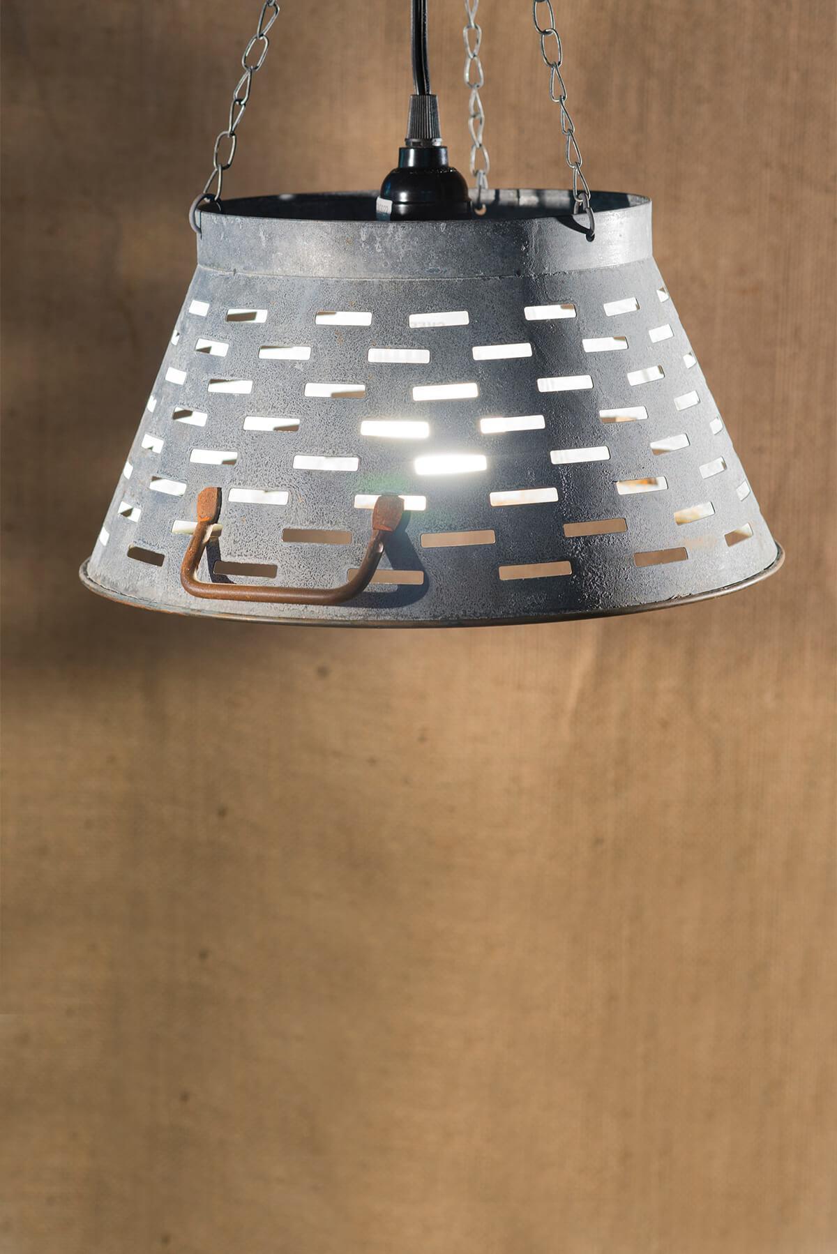 zinc 11 inch olive tub lampshade
