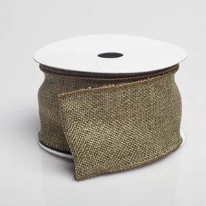 richland burlap ribbon with wire olive 2 5 x 10 yards
