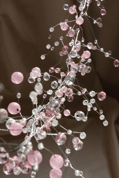 Hint of Pink Wired Crystal Garland 42