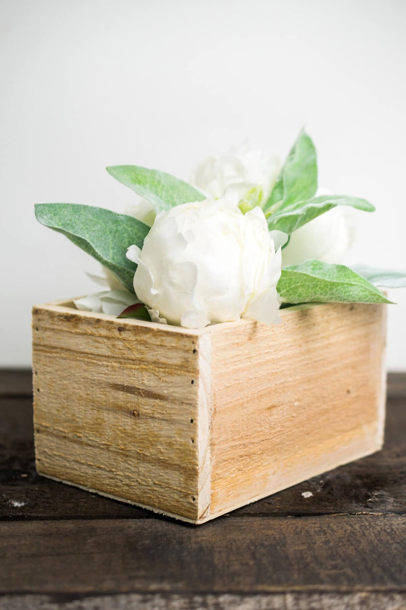 wood planter boxes 4x6in natural - thumbnail number 1