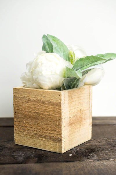 Handmade Wooden Berry Box 4in Square Untreated