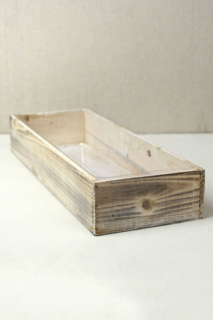 White Washed Wood 18x6x3 Planter Box