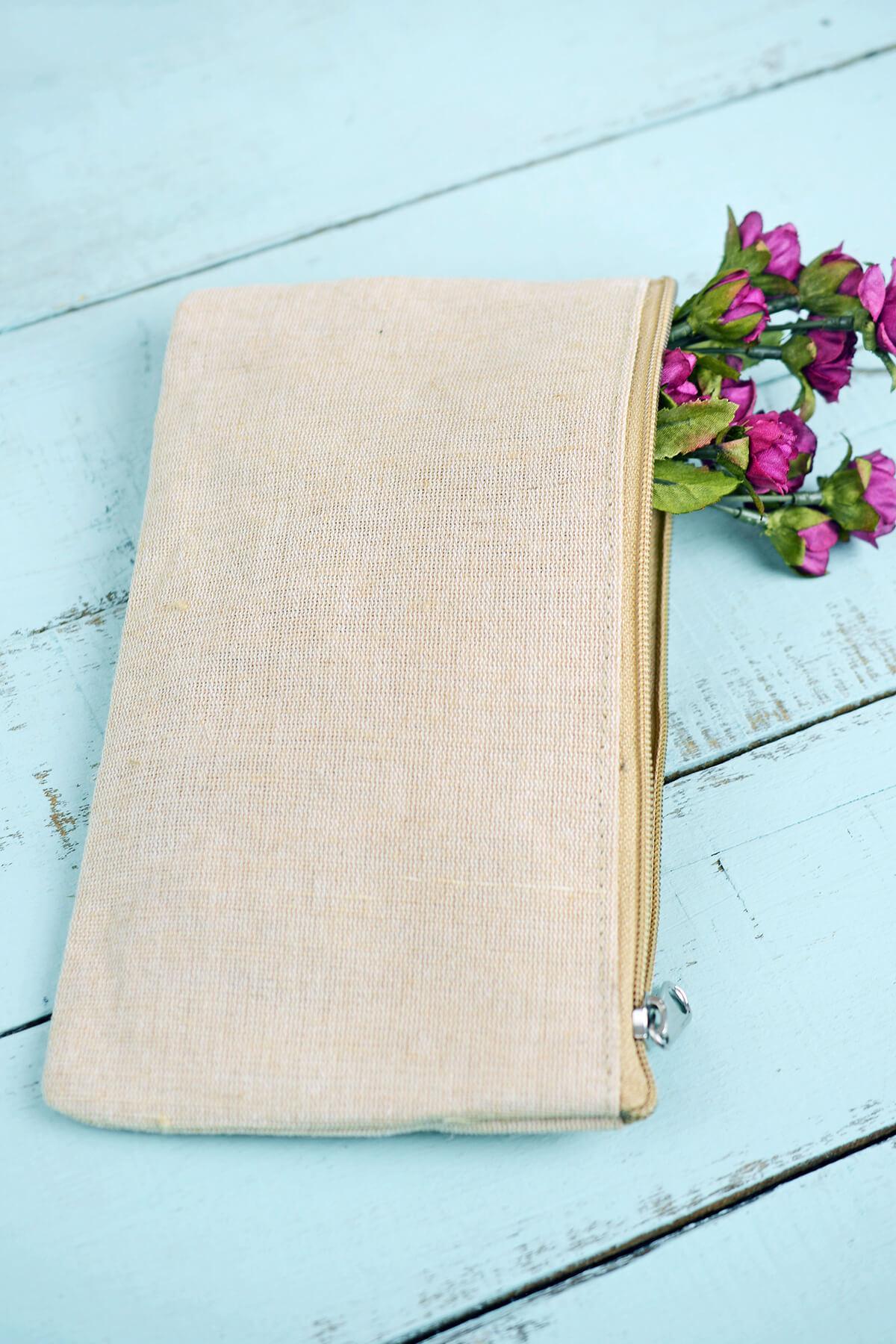 zippered 9 x 5 burlap bag set of 6