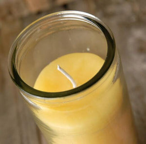 Pure Beeswax Sanctuary Glass Candle 8"