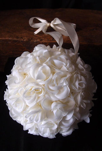 Ivory Cream Flower Ball, Premium Soft Silk, WEDDING CENTERPIECE, Wedding  Pomander Kissing Ball, Flower Girl 7 8 10 12 14 16 18 -  Israel