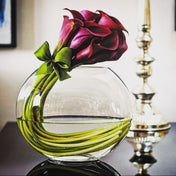 Round Glass Vase 10in - thumbnail number 2