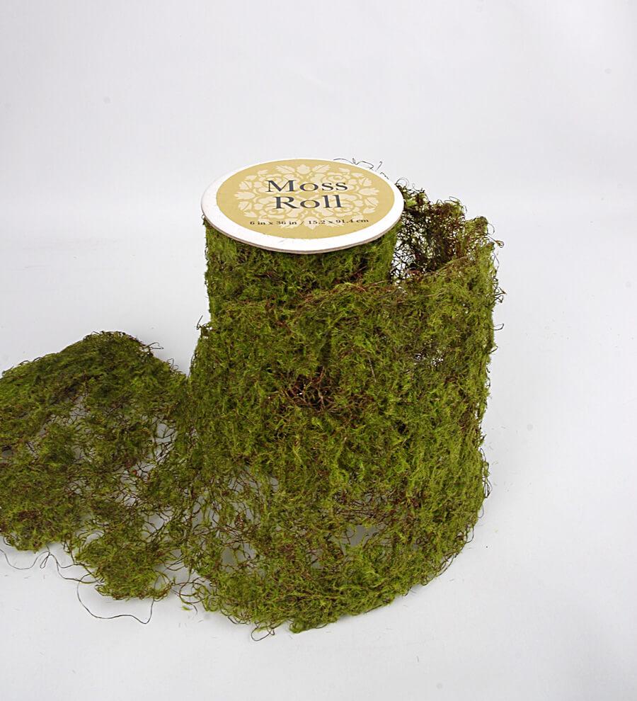 sheet moss roll artificial 6 width x 36in