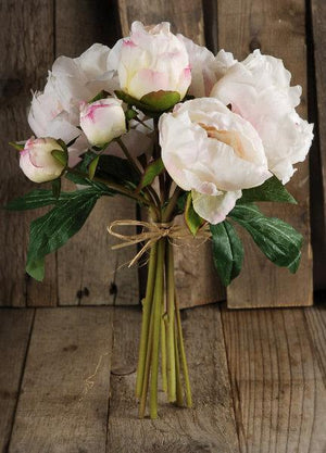 peony bouquet silk cream flowers
