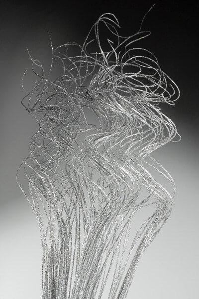Natural Curly Ting SILVER SPARKLE (32 stems) 27"