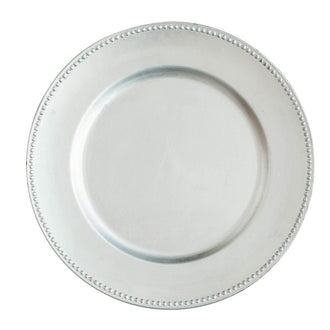 Richland Beaded Charger Plate 13" Silver