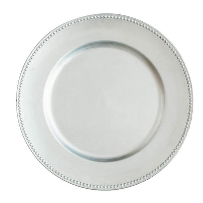 Richland Beaded Charger Plate 13" Silver - thumbnail number 1