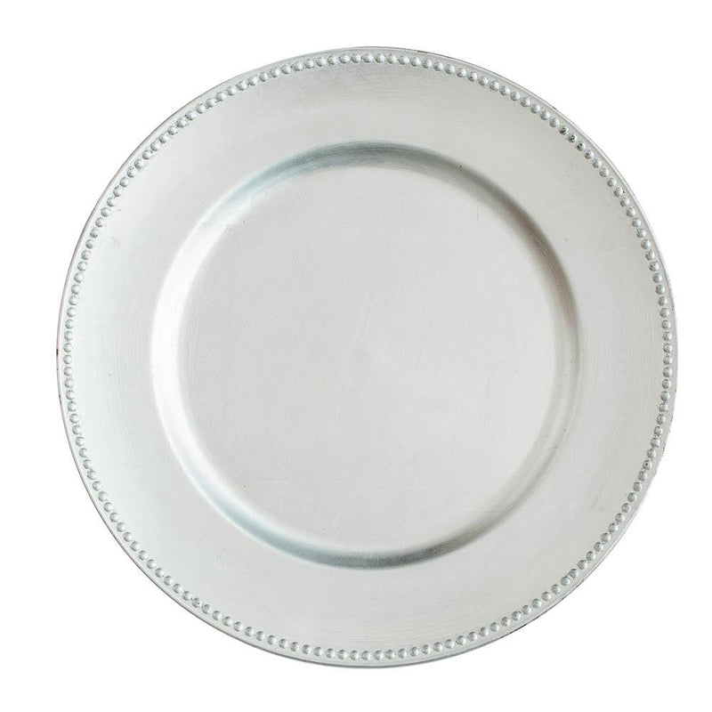 Richland Beaded Charger Plate 13" Silver - thumbnail number 1