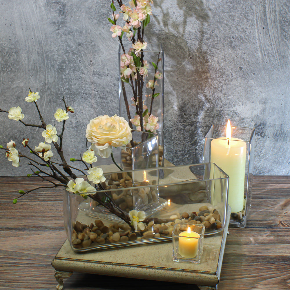 Direction Rectangular Vase Rectangle Glass Vases