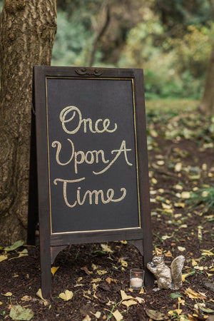 sandwich chalkboard 31in wood two sided
