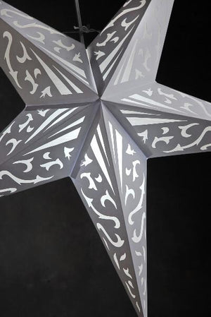 24 atomic white star lanterns