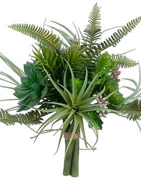 artificial succulent garden bouquet in green 10 5 tall