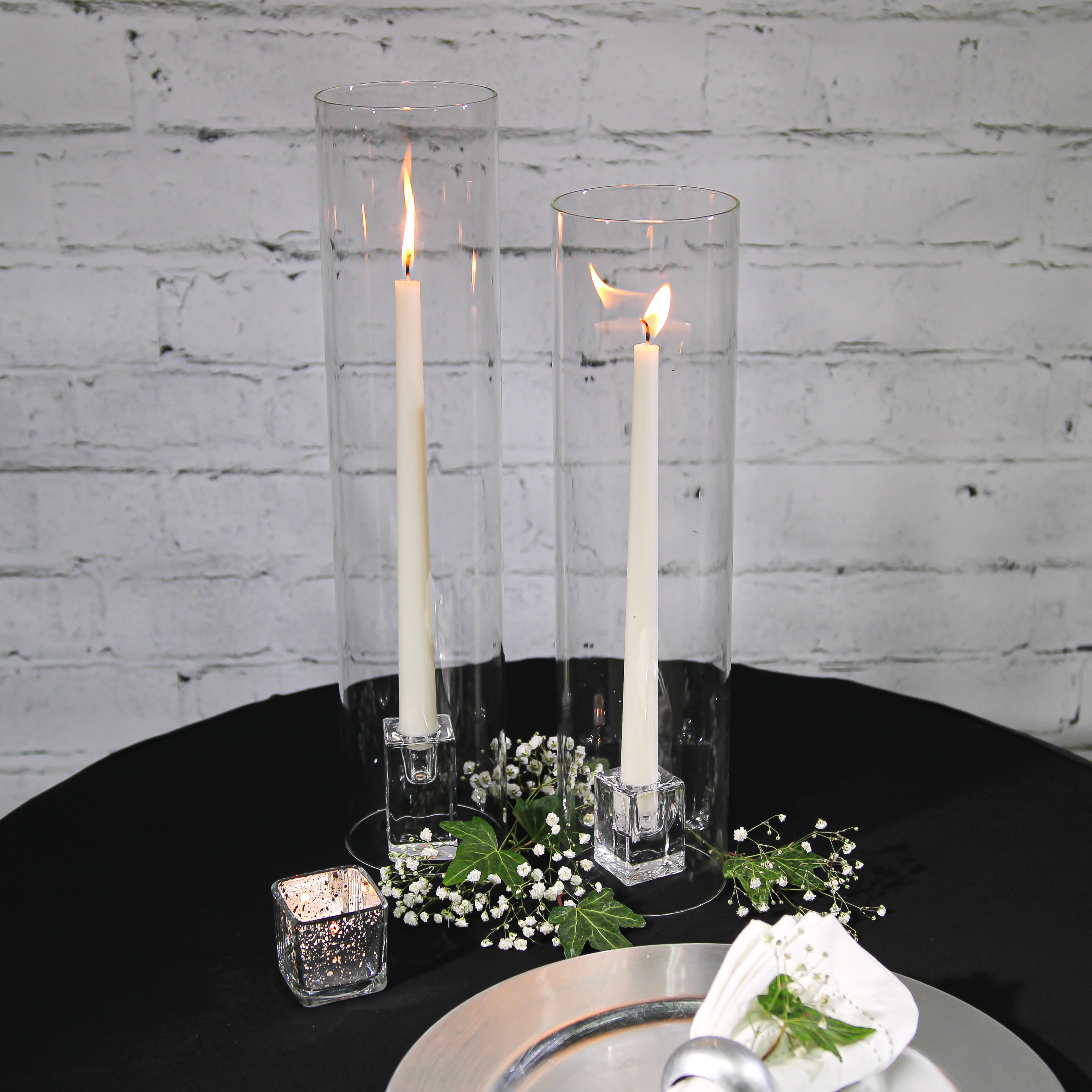 Richland Square Glass Taper Candle Holder 3