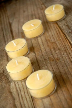 Clear Cup Beeswax Tealights (16 Pcs)