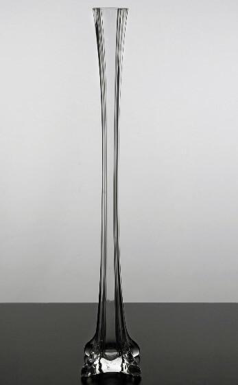 Clear Glass Eiffel Tower 20 Inch Vase