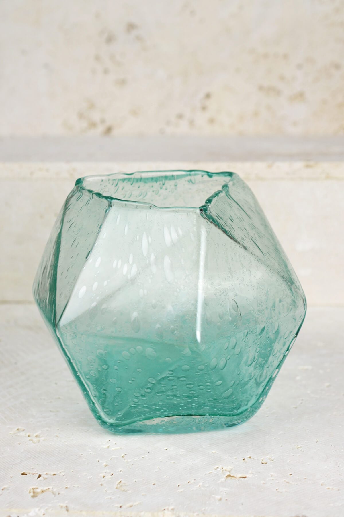 Geo Glass Bud Vase 6.5"