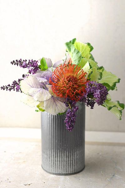 norah corrugated zinc vase 7 - thumbnail number 2