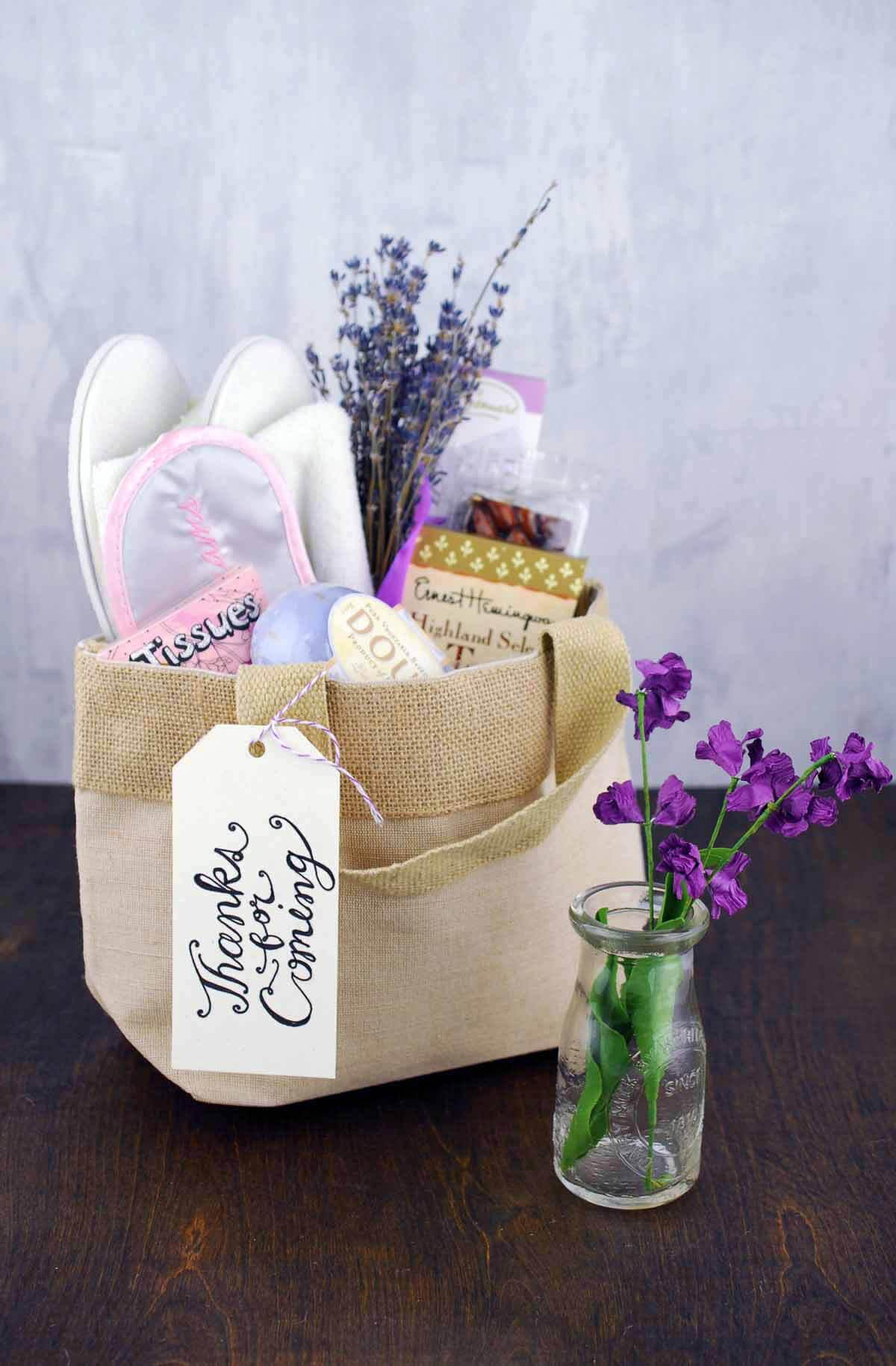 DIY Welcome Bags for Wedding Guests + Tips for Using HTV on Burlap