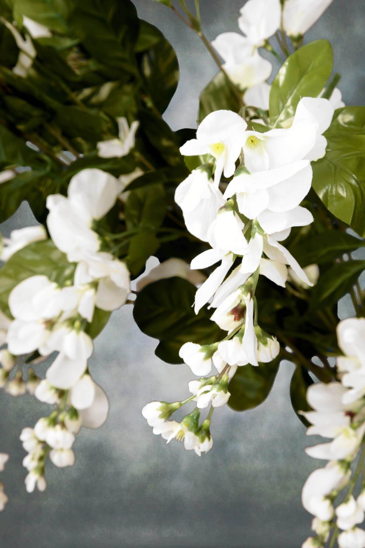 wisteria spray white 33in