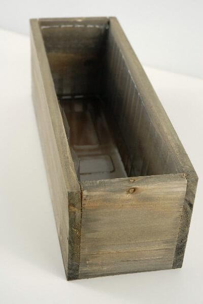 Wood Planter Box 11.75"x4"x4" Natural Brown