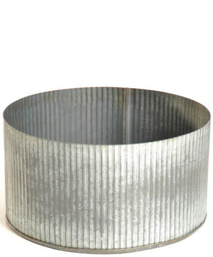 Corrugated Zinc Pot 7.5"x 4"  Norah Bowl